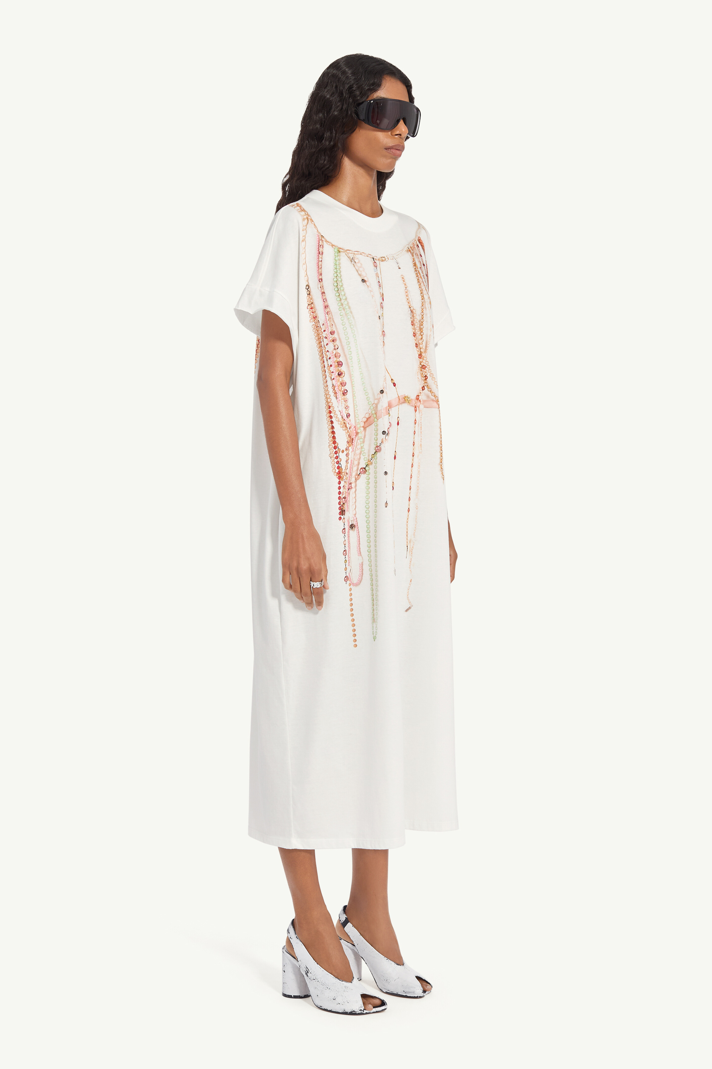 Robe en jersey à perles
