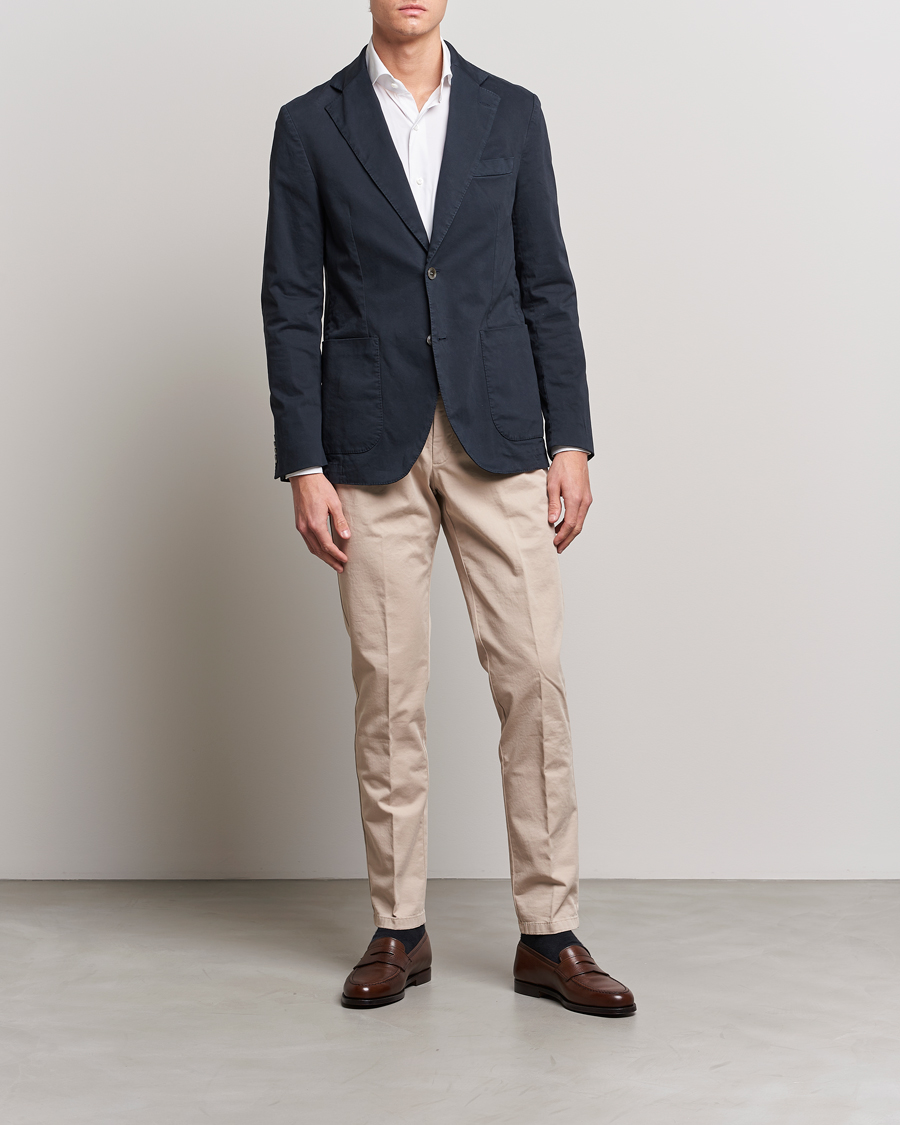 Oscar Jacobson Danwick Cotton Trousers Beige
