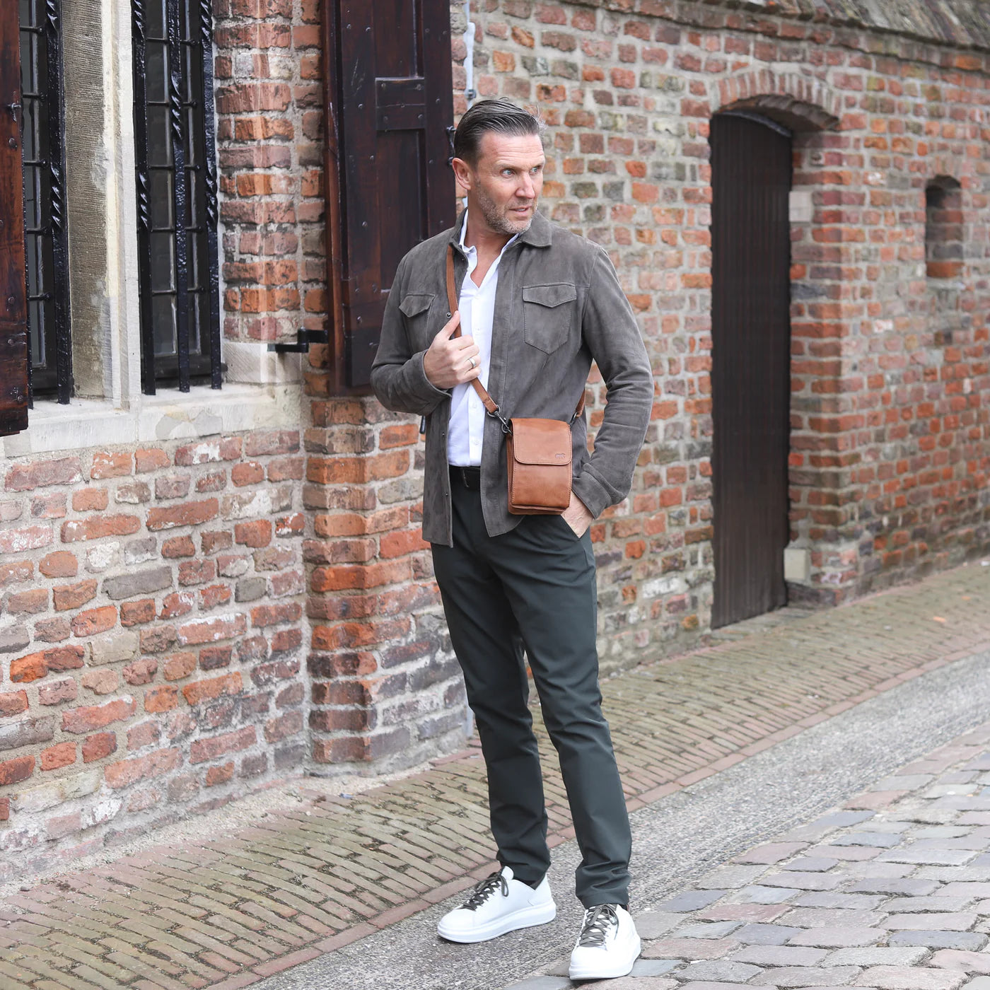Schoudertasje 'Robbie' 2.0 groen Groen