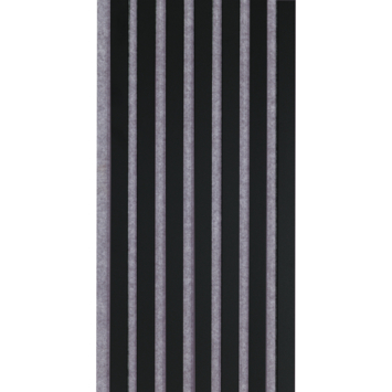 Kleurstaal lattenwand Decowall Acoustic zwart 18x30cm