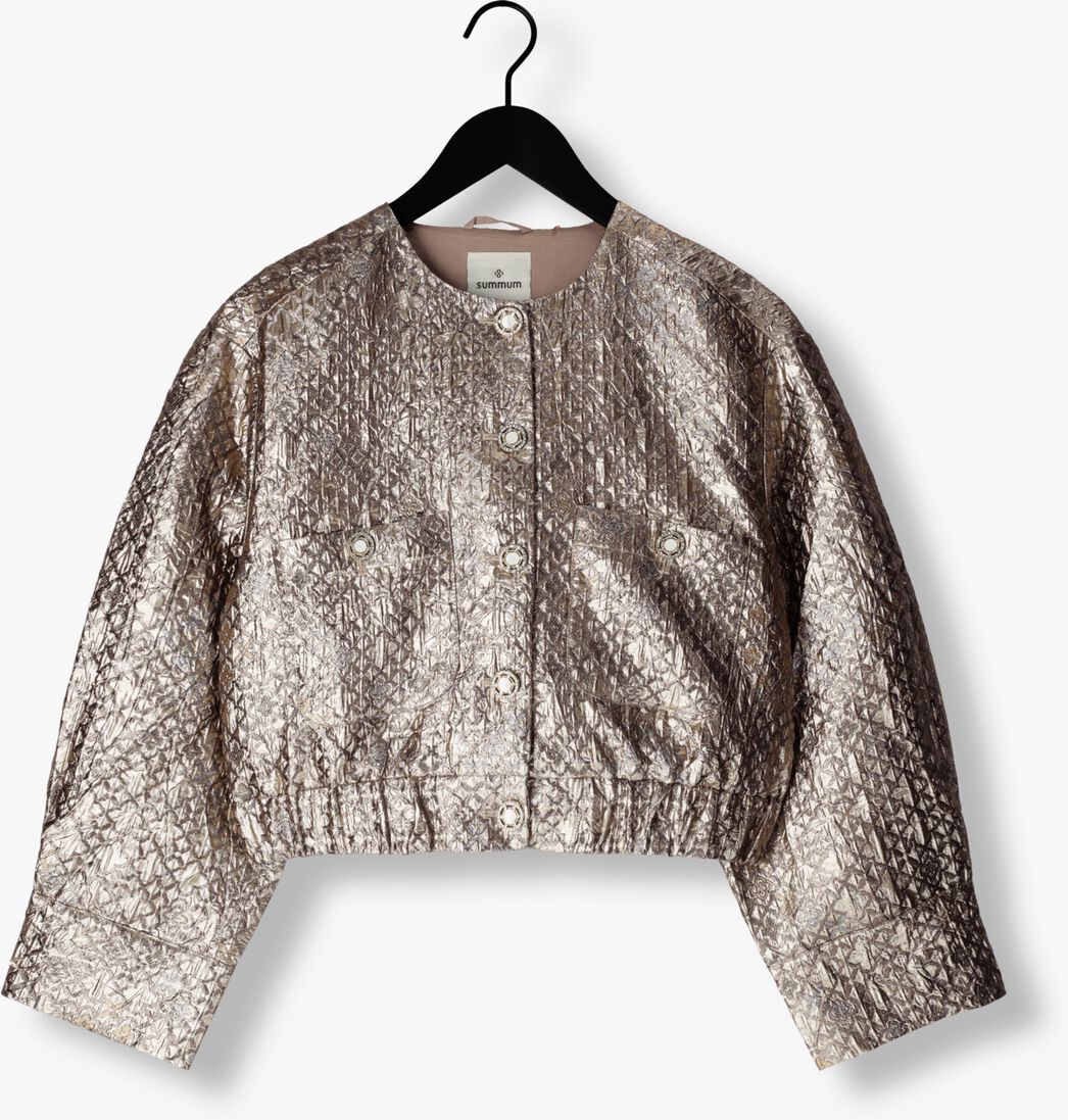 beige summum jack jacket lurex jacquard