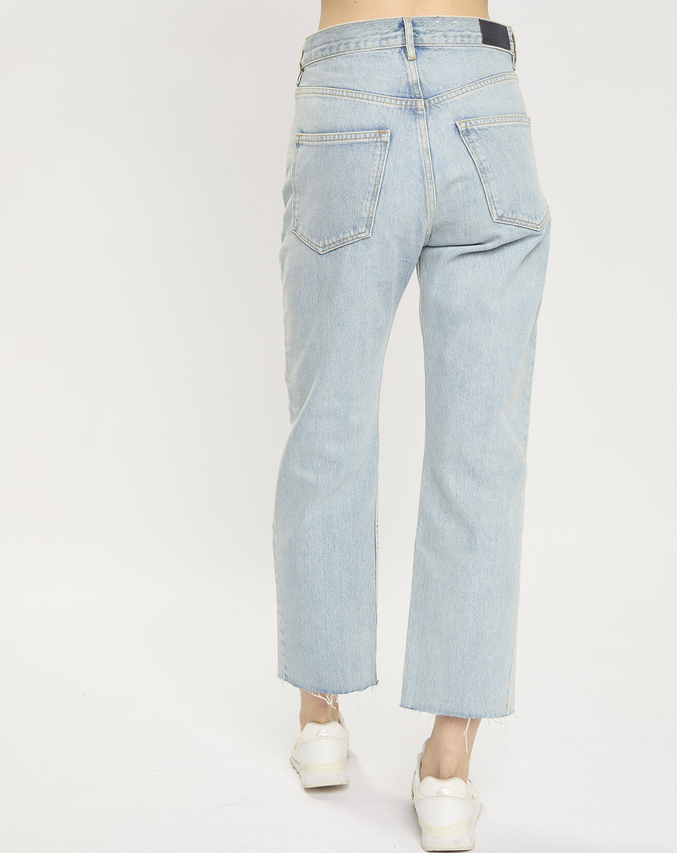 Scotch & Soda Jean boyfriend crop det couture bleu clair