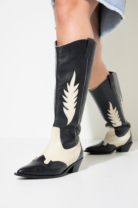 Cowboy-Stiefel, echtes Leder, Western-Look