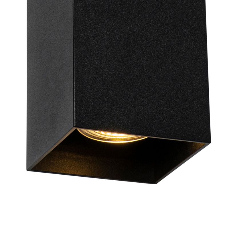 Design vierkante wandlamp zwart - Sabbir