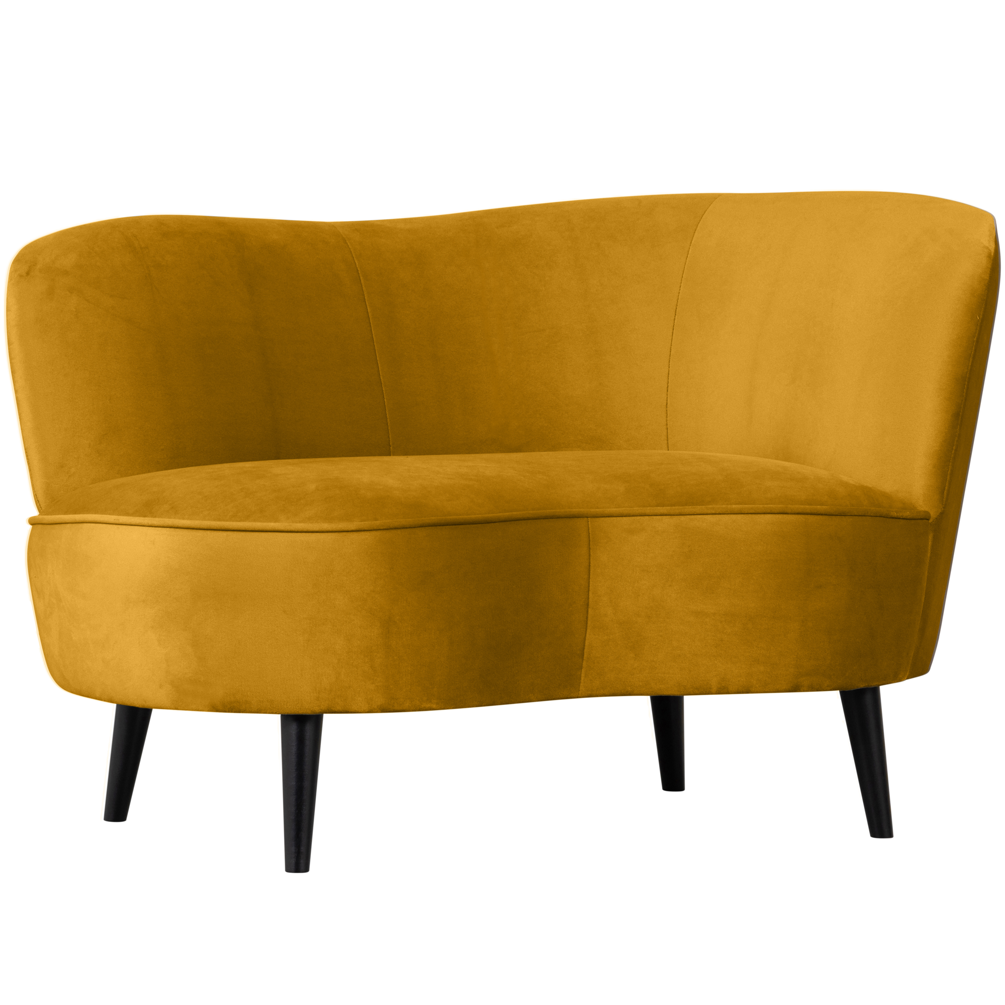 Lounge fauteuil Sara Sara Lounge Fauteuil Rechts - Fluweel - Oker