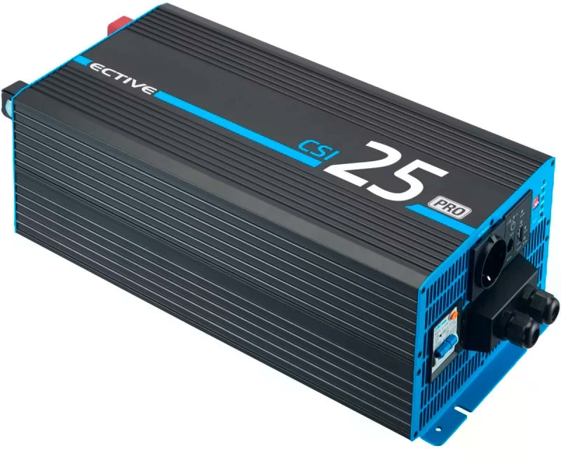 Ective CSI 25 Pro Sinus-Wechselrichter mit Netzvorrangschaltung und Ladegerät 12V 2500W