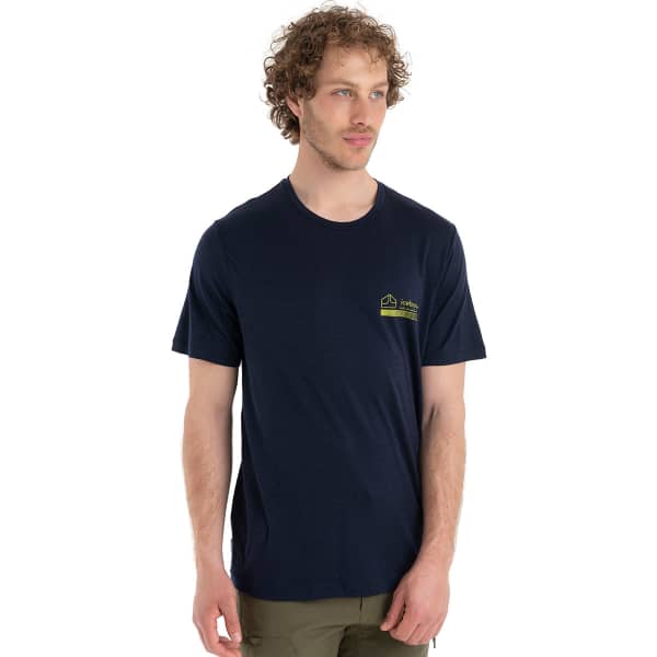 T-shirt randonnée ICEBREAKER M MER 150 TECH LITE II SS TEE MOUNTAIN MIDNIGHT NAVY