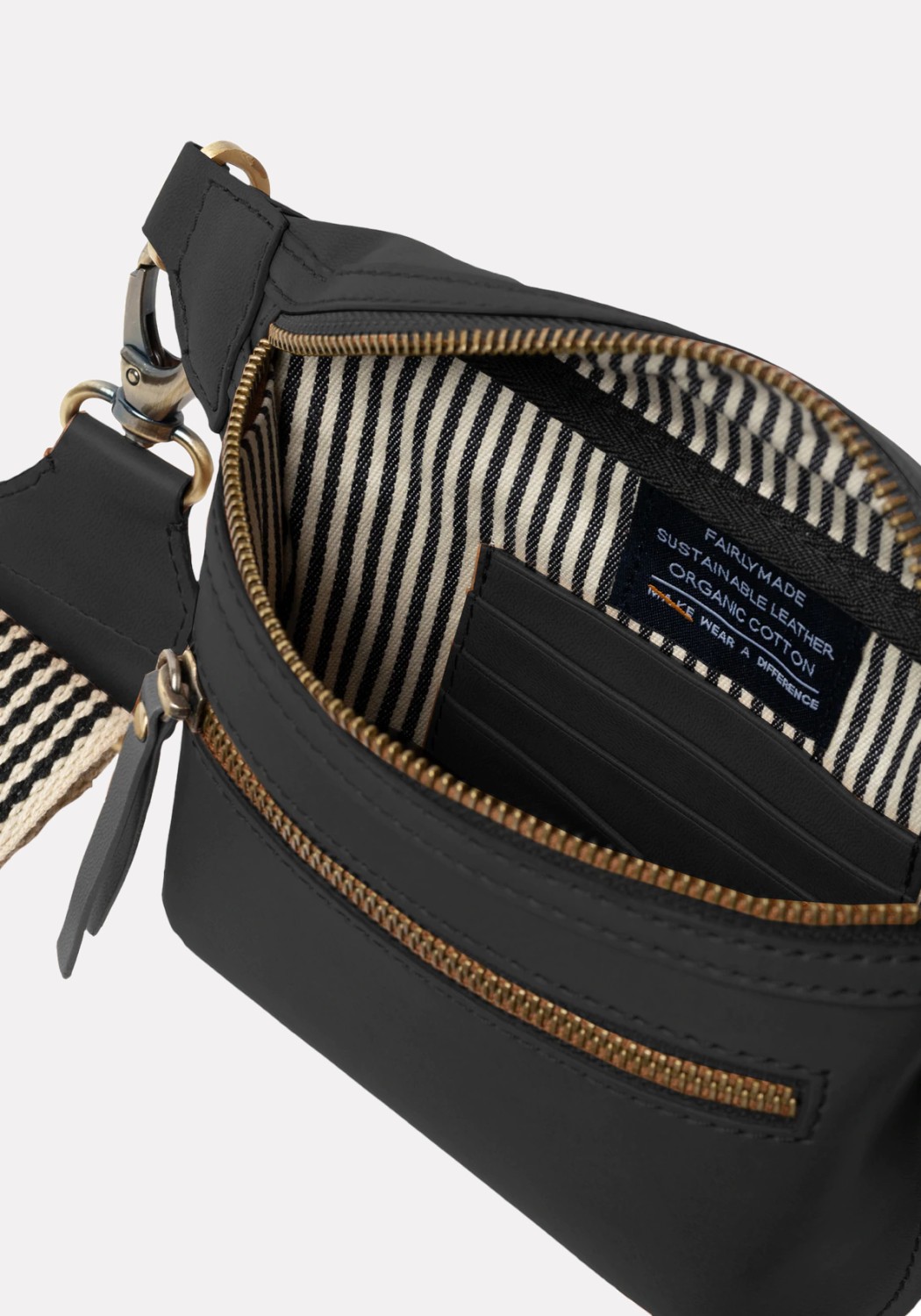 O My Bag Hip Bag Beck's Bum Bag Apple Leather Black