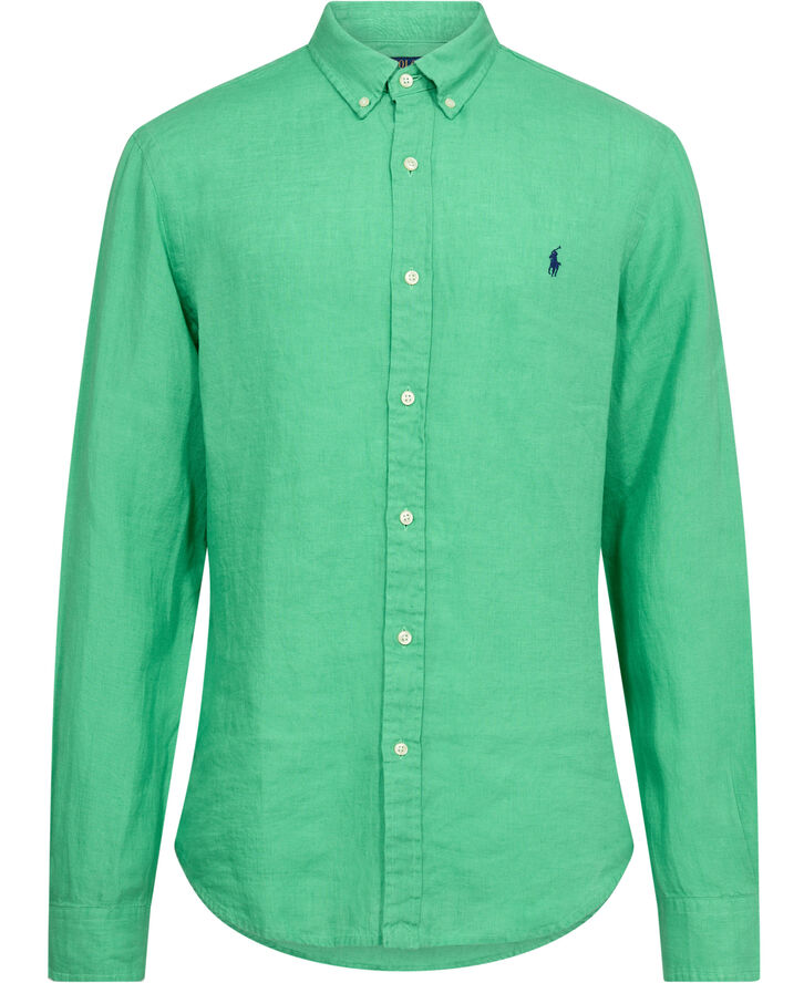 Polo Ralph Lauren Slim Fit Linen Shirt Classic kelly