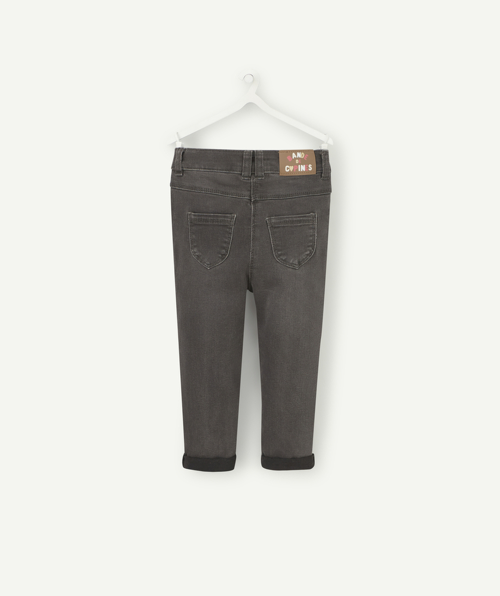 PANTALON SLIM EN DENIM GRIS FONCÉ LESS WATER BÉBÉ FILLE