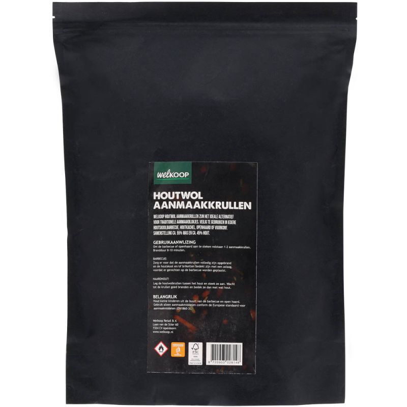 Welkoop - Houtwol Aanmaakkrullen - 1 Kilogram