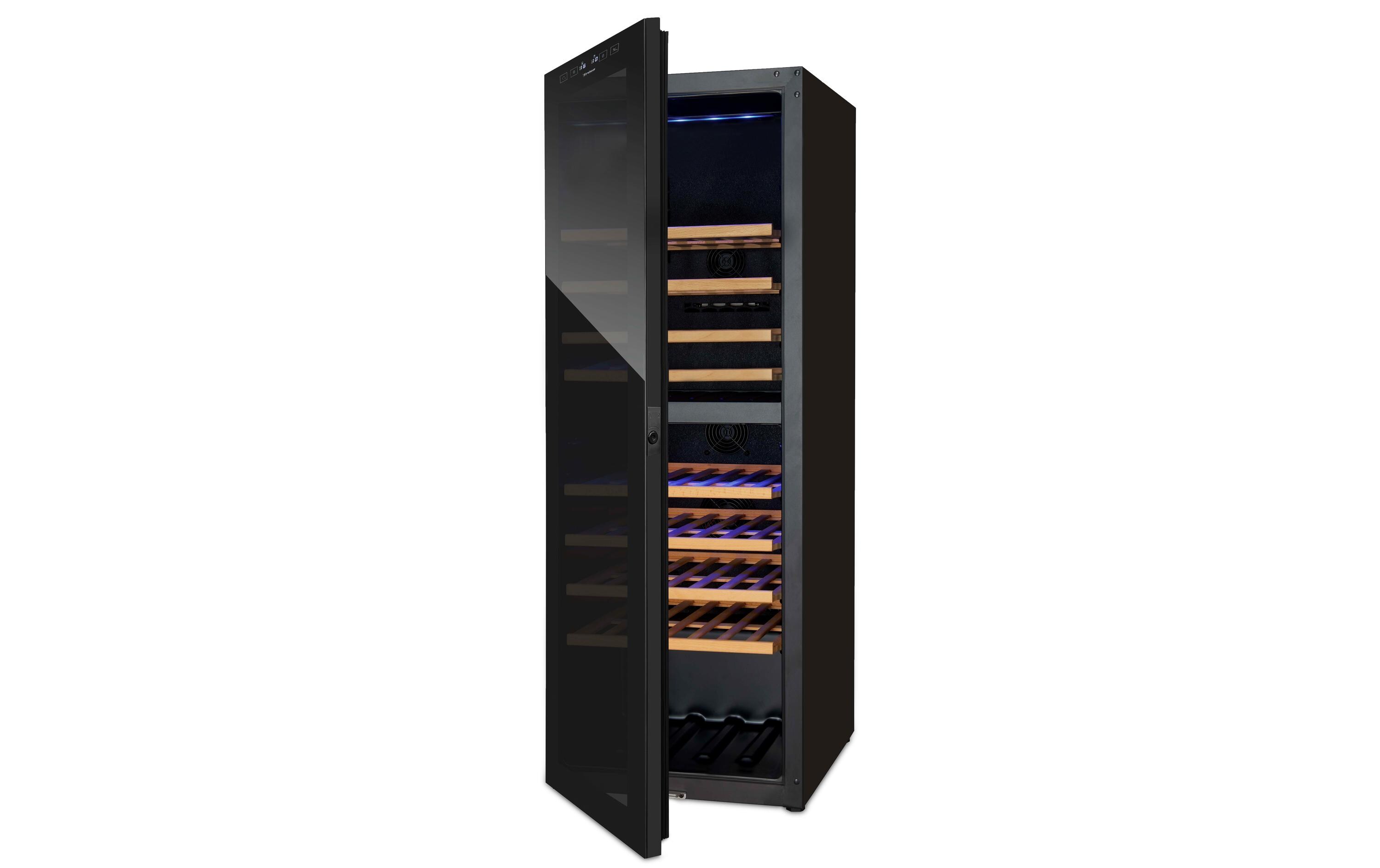 Weinklimaschrank 7743.0145 Schwarz, Links<br>Weinklimaschrank mit Dual Zone