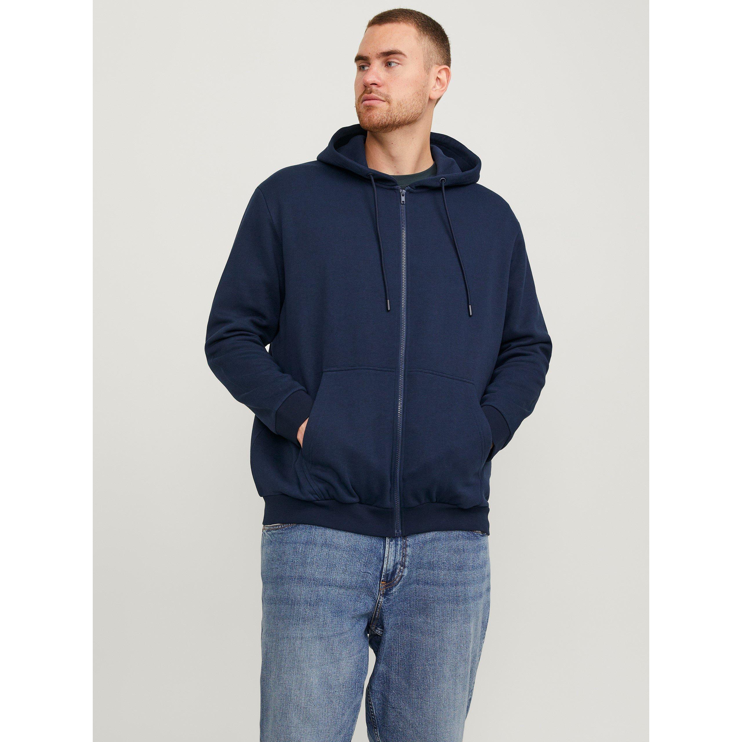 Jack and Jones Jack Bradley Zip Hoodie Mens Plus Size