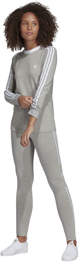 adidas 3-Stripes langærmet T-shirt Grå