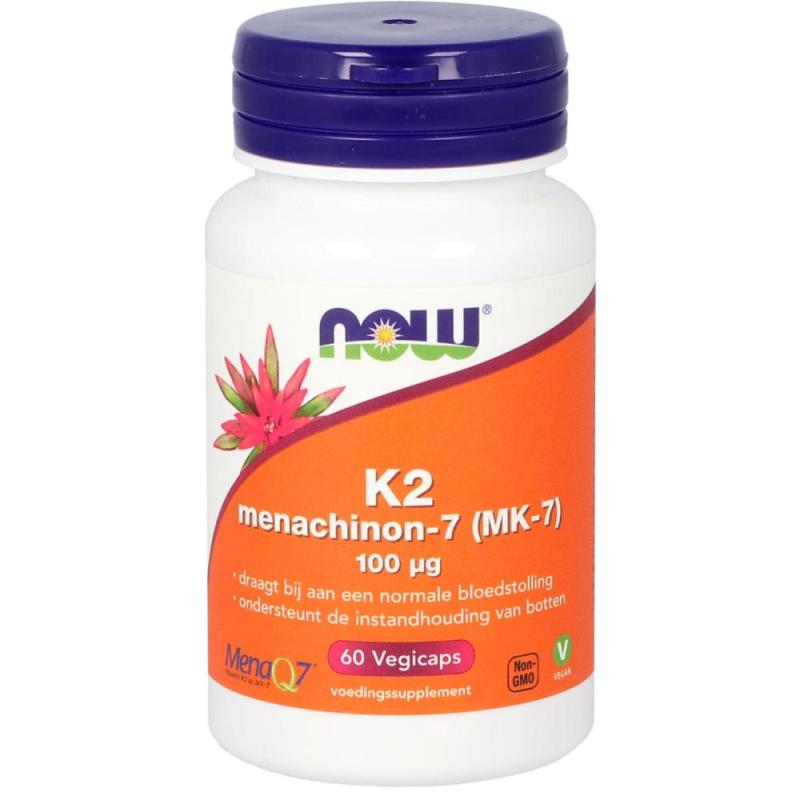 Now K2 Menachinon-7 (MK-7) 100mcg 60 capsules