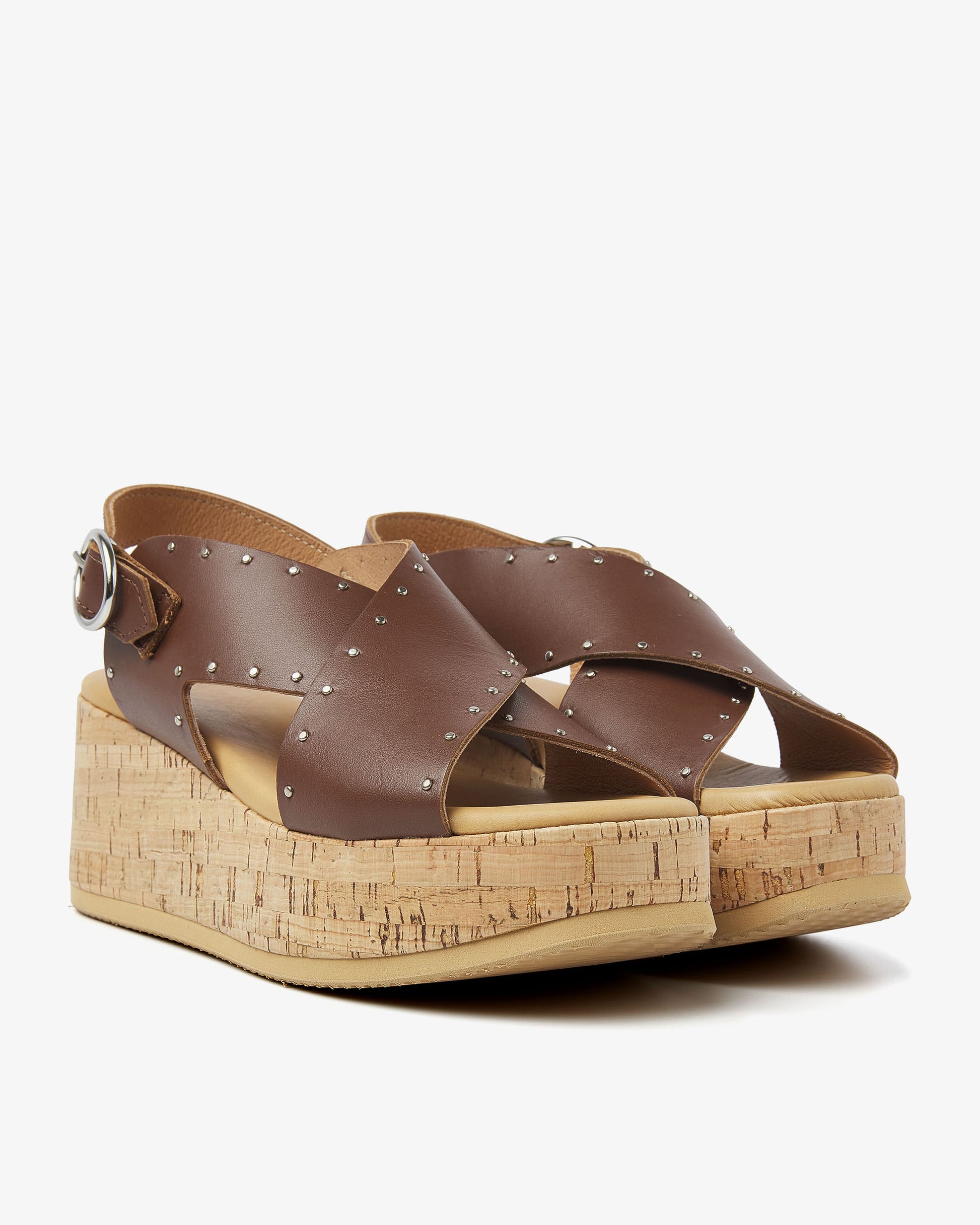 VIA VAI bruine sandalen Sissel Elaine
