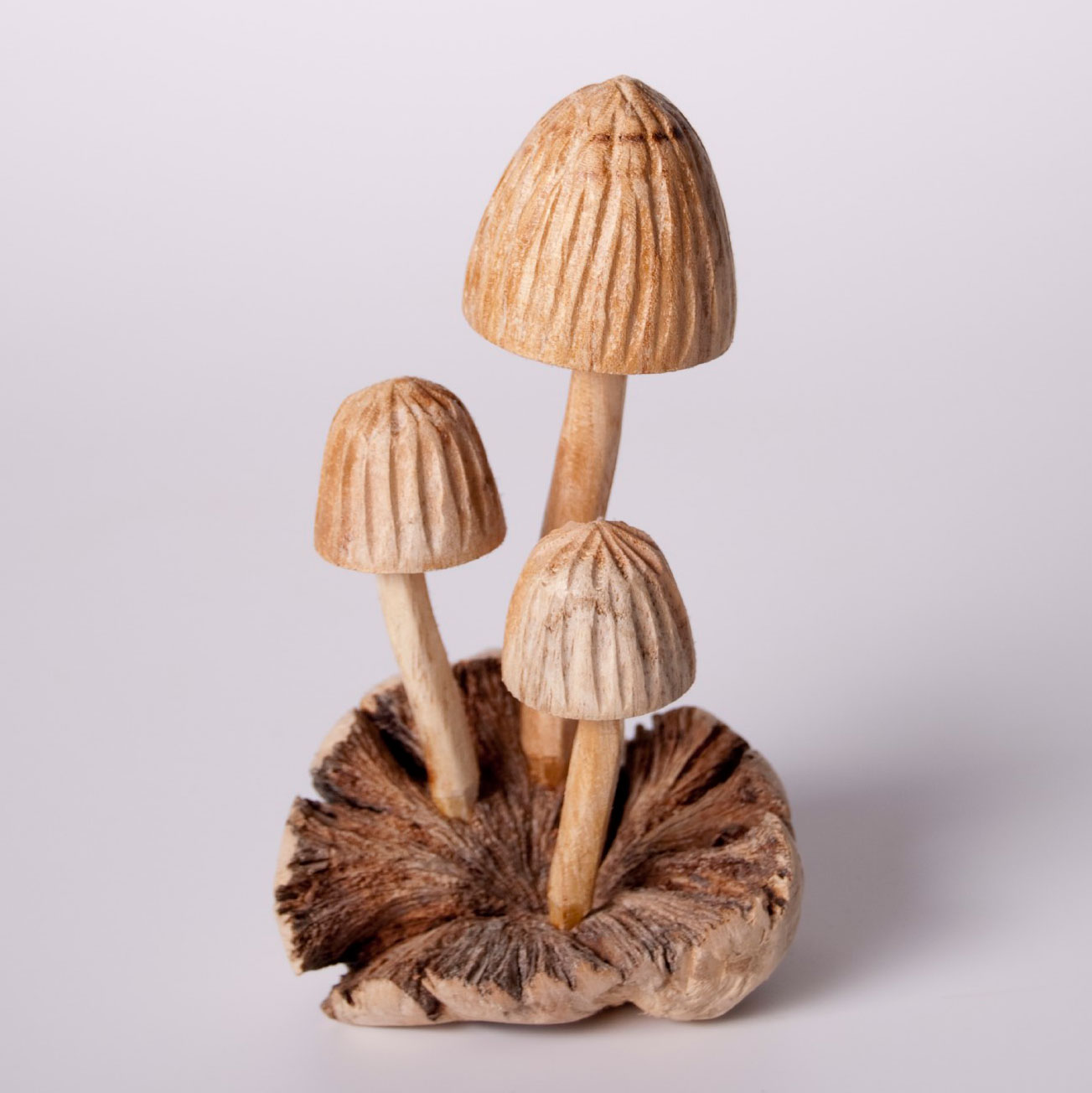 Figur 'Hutpilze' aus Holz, braun, Ø 9 cm, H 12 cm von fischer's lagerhaus