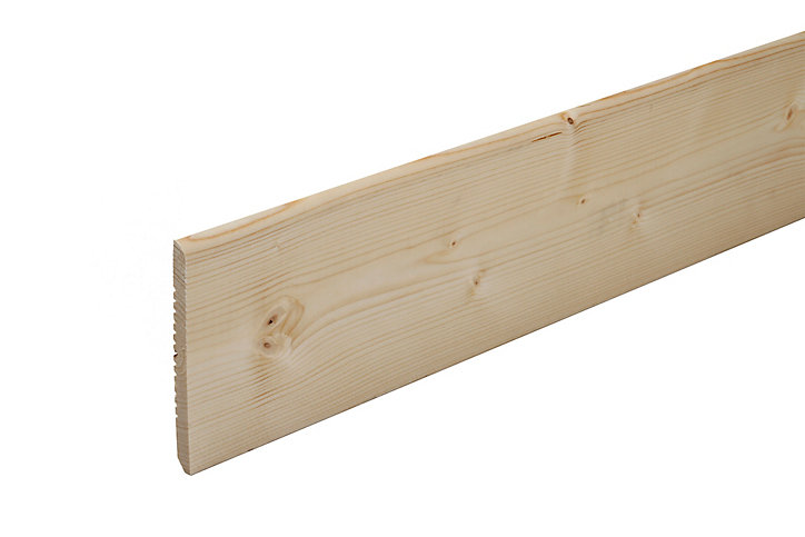 Plinthe arrondie sapin 240 x 9,5 cm, ép.13 mm