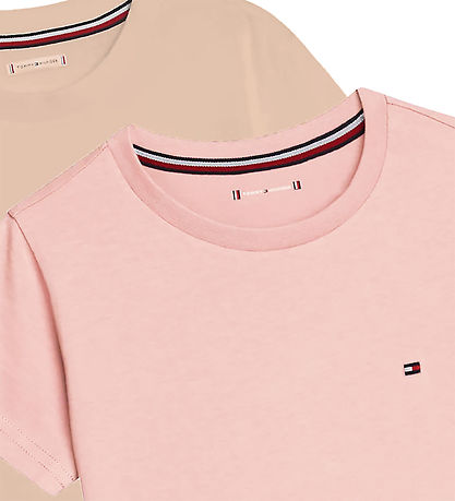 Tommy Hilfiger T-shirts - 2-pak - Soft Rose/Balanced Beige