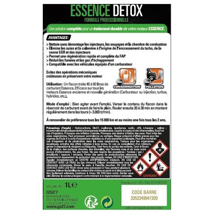 Produit d'entretien GS27 Essence Détox - Formule Professionnelle Universel
