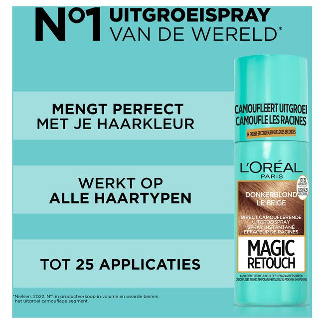 L'Oréal Paris Magic Retouch Camouflerende Uitgroeispray Donkerblond 75 ML