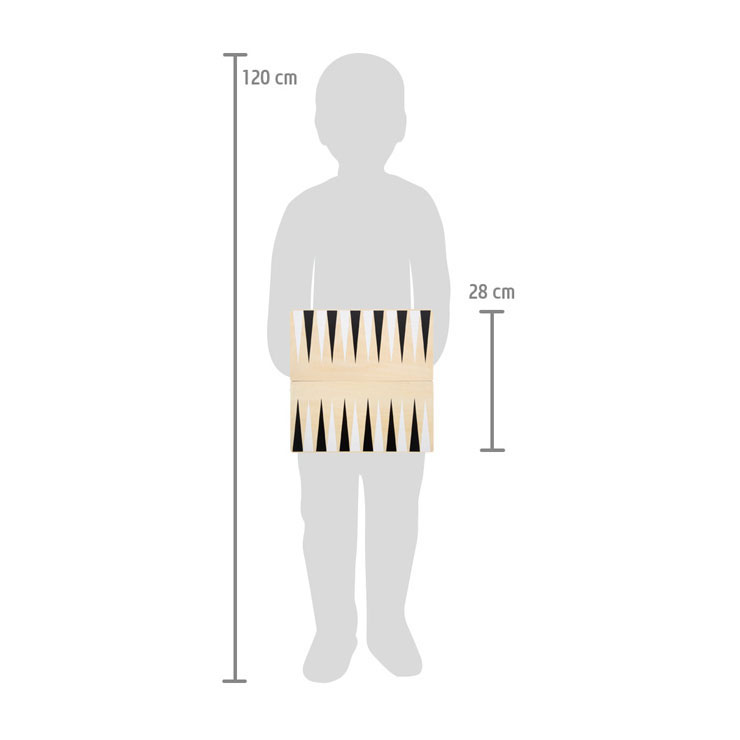 Small Foot-Schaak en Backgammon Spel (Golden Edition)