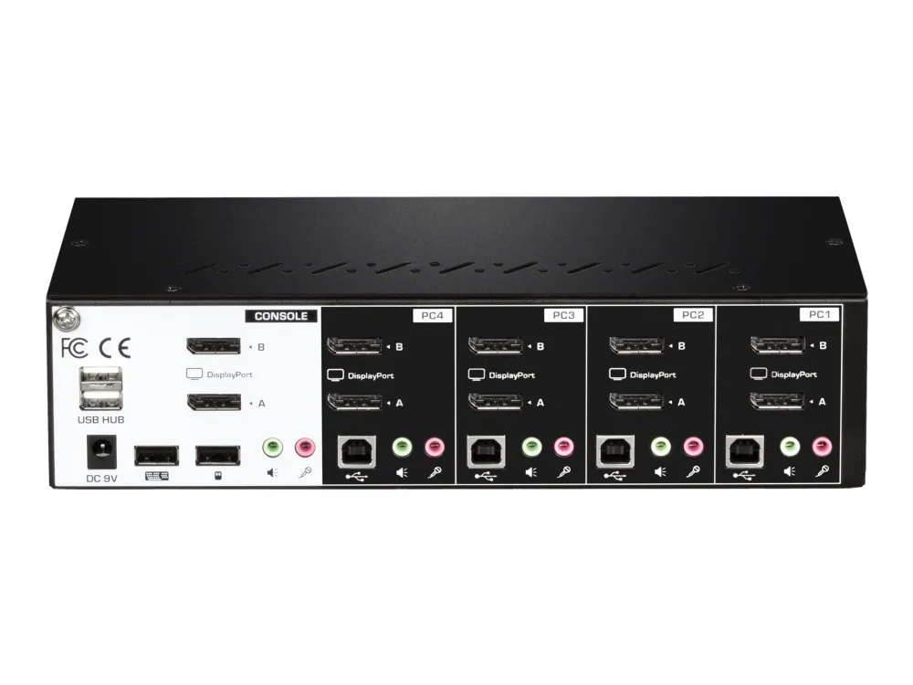 TRENDnet TK 440DP - KVM / audio / USB switch - 4 x KVM / audio / USB - 1 lokalbruger - desktop - TAA-kompatibel
