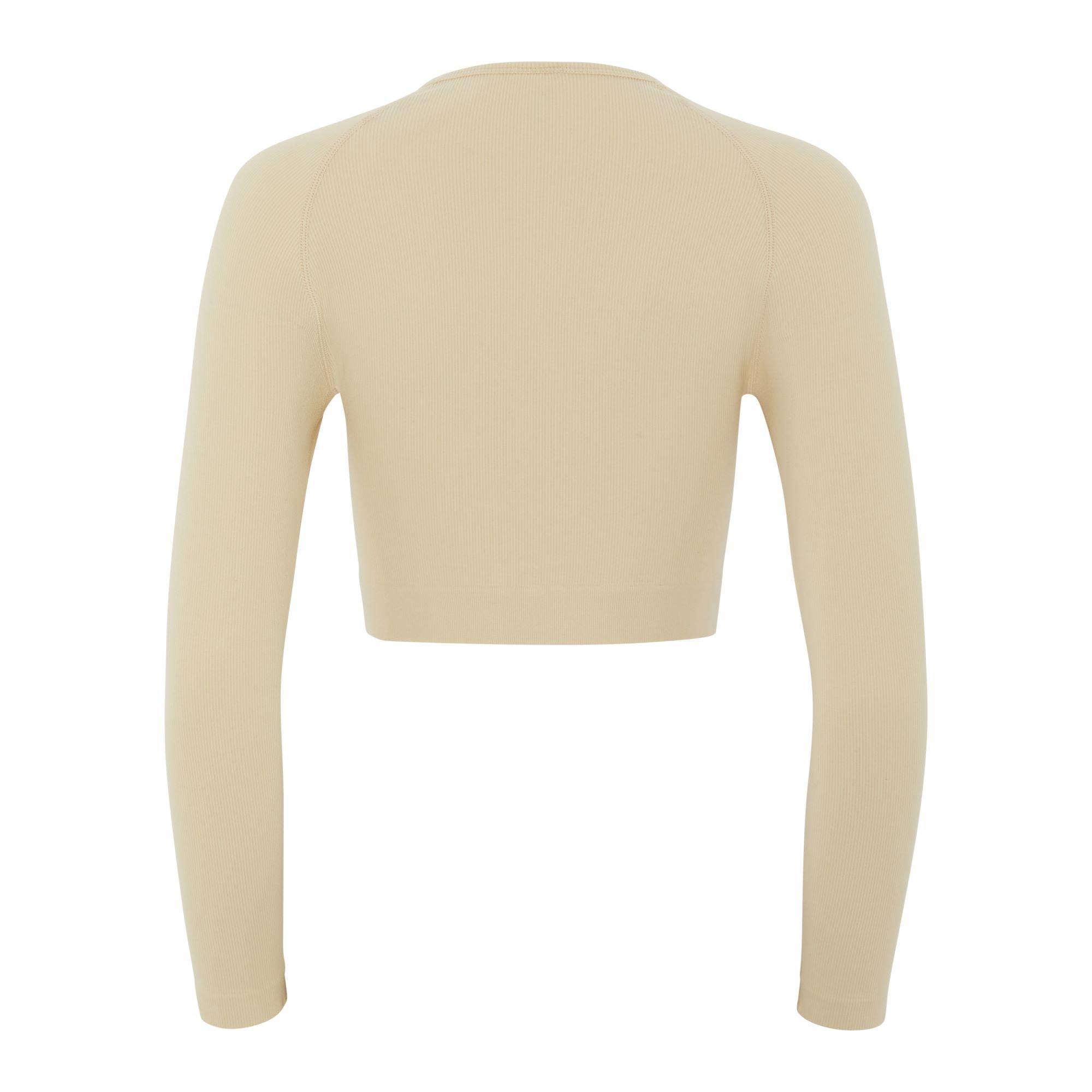 HIIT Seamless Ribbed Long Sleeve Cropped Top