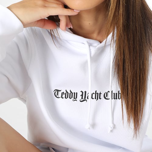 Sweat Capuche Femme Art Series Blue Blanc