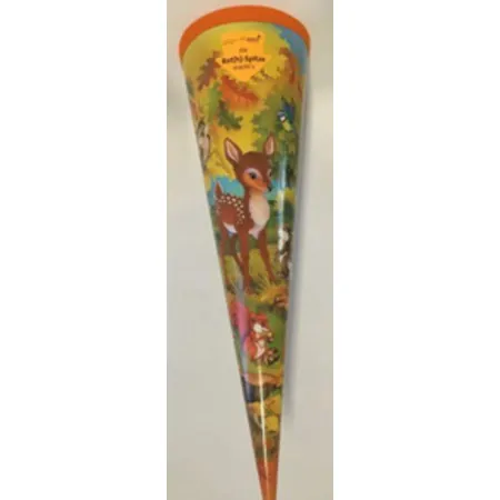 Roth Schultüte Reh Samt Filzverschluss, 70 cm, rund