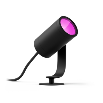 Philips Hue tuinspot Lily uitbreiding zwart - wit en gekleurd licht 8W - 1 spot LowVolt