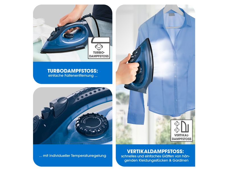CLEANmaxx Dampfbügeleisen CLEAN edition Bügeleisen mit keramischer Antihaftbeschichtung