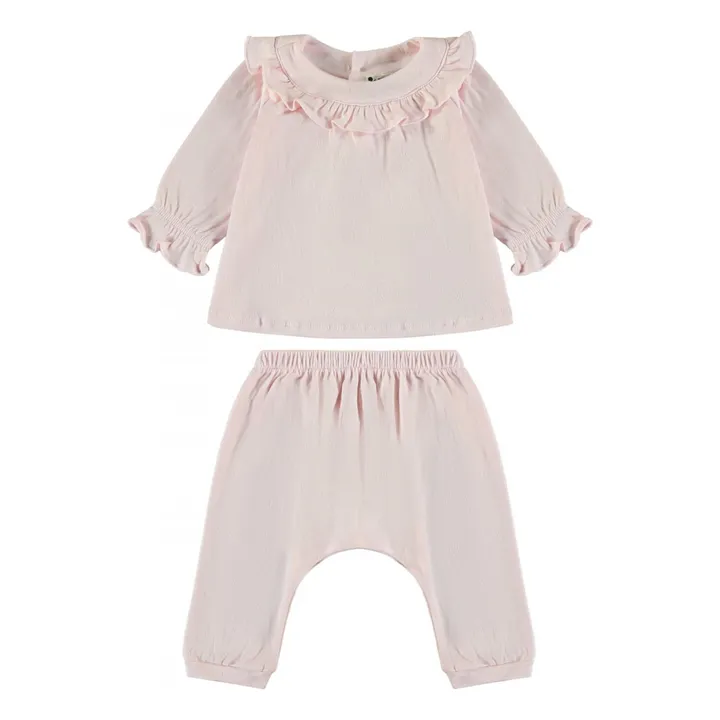 Risu Risu Ensemble Corolle Coton Bio | Rose pâle