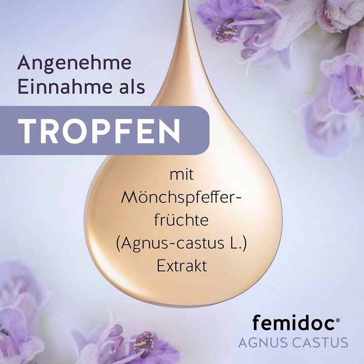 Femidoc Agnus Castus ohne Alkohol Tropfen zum Einnehmen , 50 ml