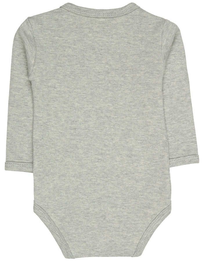 Langarm-Body BASIC ORGANIC in grau melange