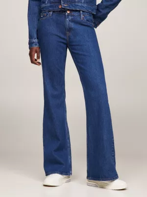 Calça jeans flare de cintura baixa Sophie