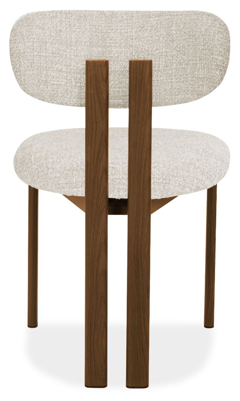 Eetkamerstoel Beige Walnut Lynja B51 x D53 x H80.5 cm