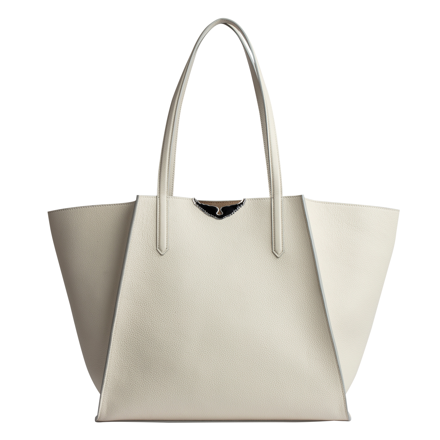 LE BORDERLINE - Sac cabas en cuir grainé | Blanc