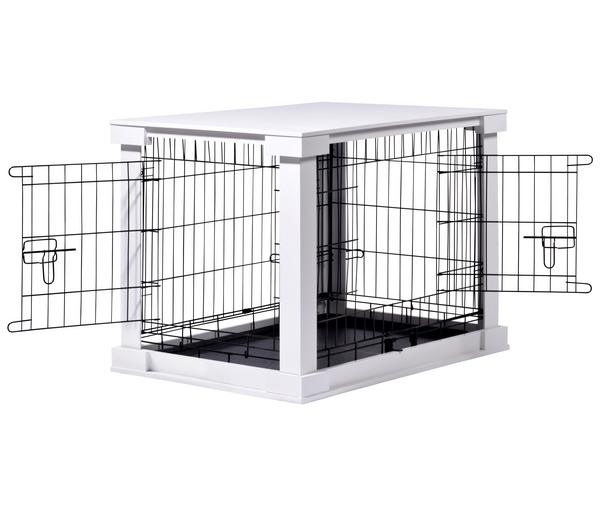 dobar® petlife Design-Hundekäfig, weiß, ca.