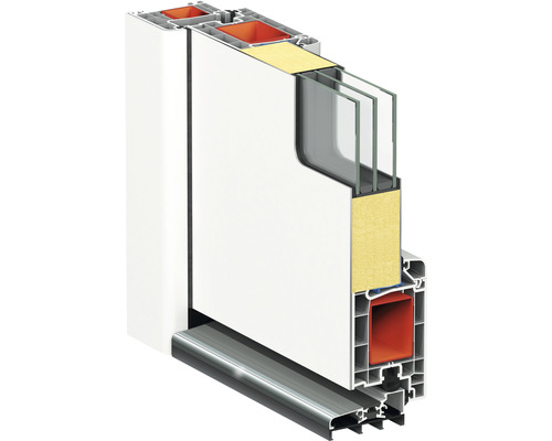 Perth voordeur, wit, 1000 mm x 2000 mm, DIN links