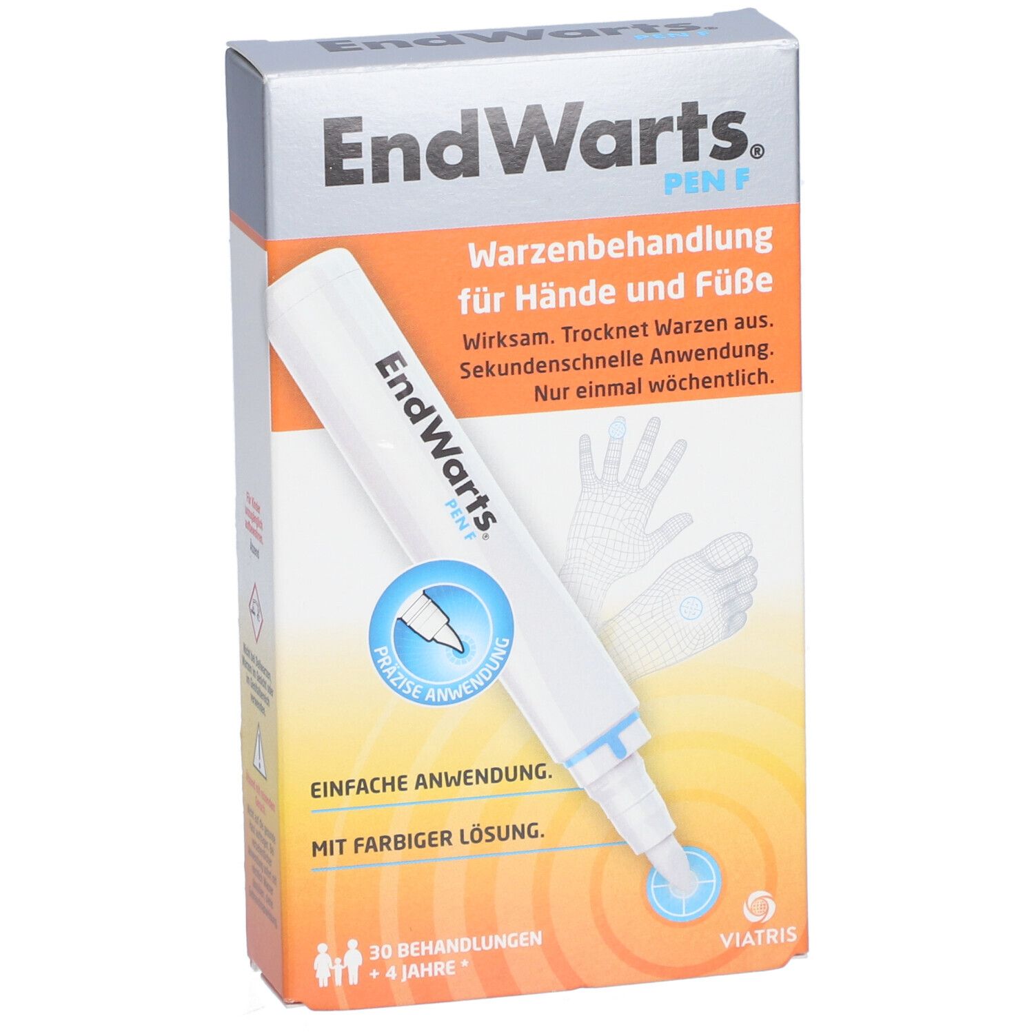 EndWarts PEN F: Warzen entfernen, Warzenentferner mit Ameisensäure, zur Warzenentfernung, Stift für ca. 30 Behandlungen