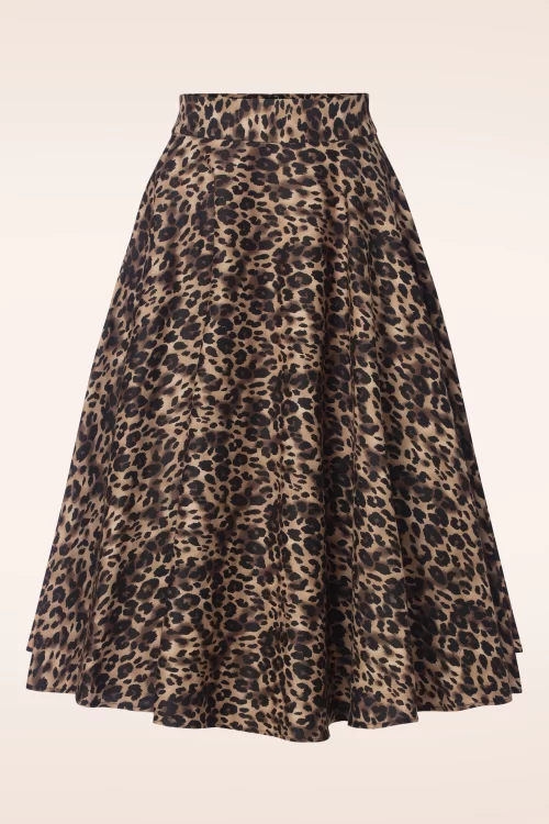 Banned Retro Cheetah Girl swing rok in luipaard