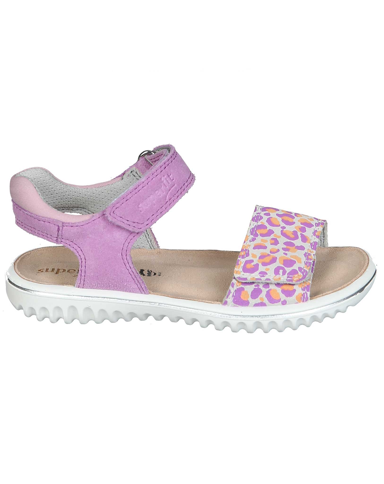 Leder-Klettsandalen SPARKLE LEO in lila