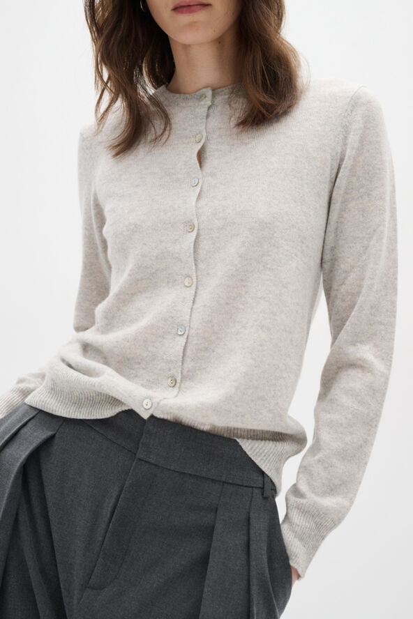 InWear LukkaIW Cardigan Premium - 100% Cashmere New light grey melange