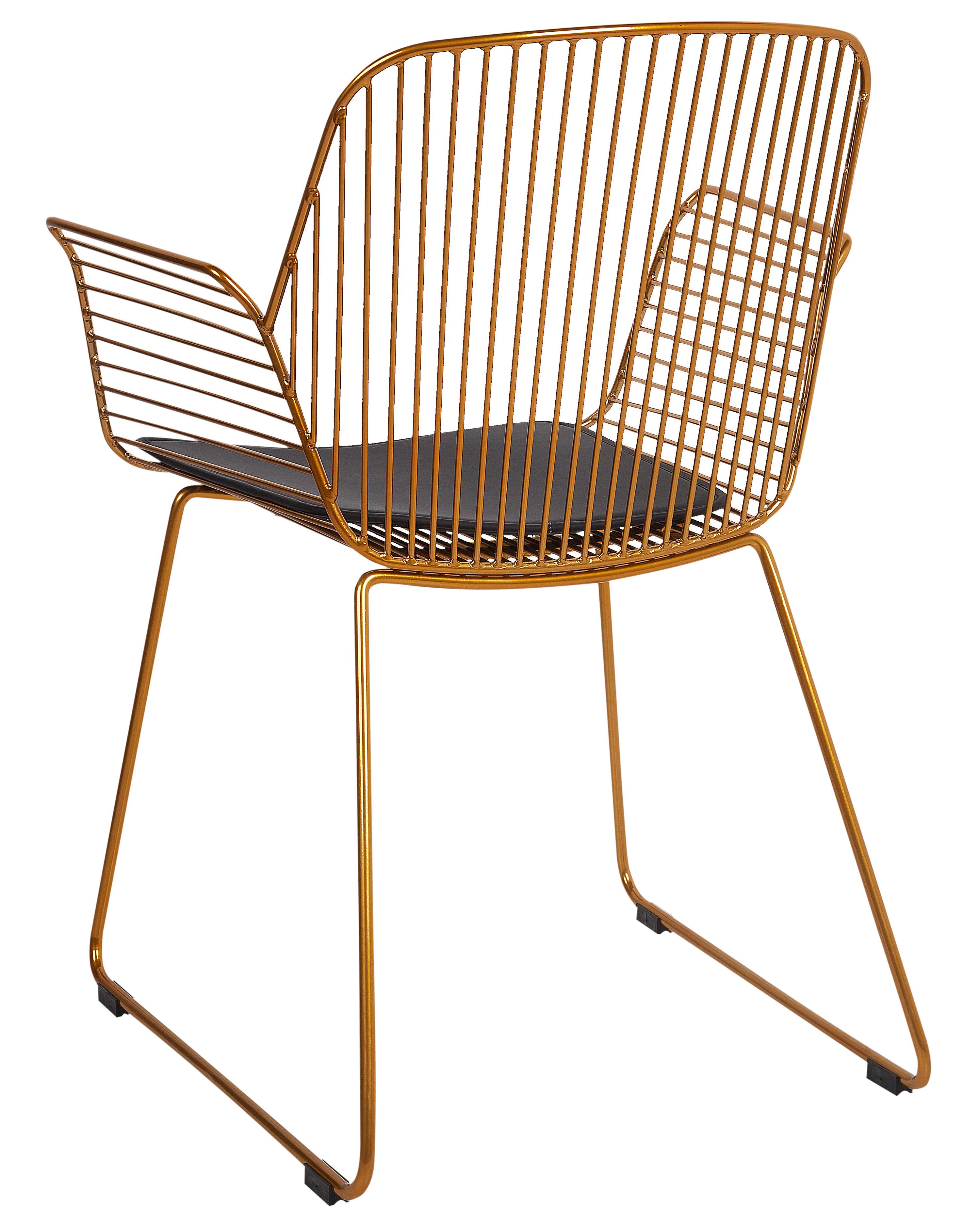 Set van 2 eetkamerstoelen APPLETON Metaal Goud