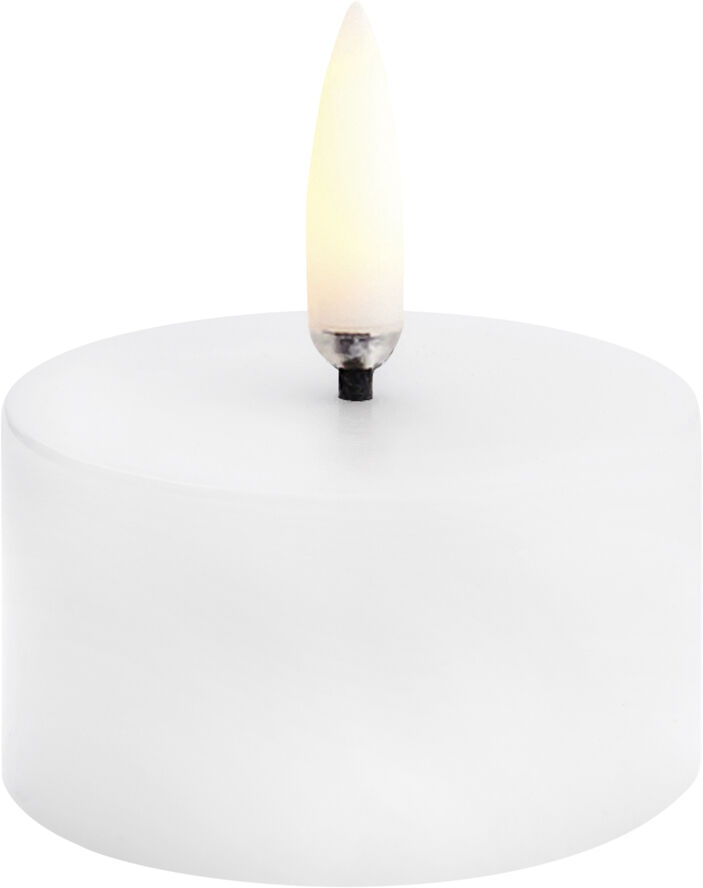 Uyuni LED pillar candle, Nordic white, Smooth, 5x2,8 cm White