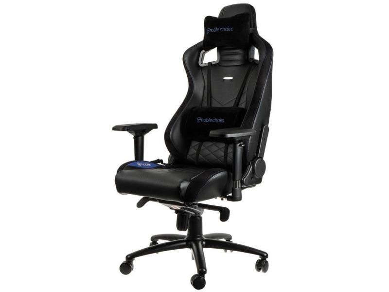 noblechairs Gaming-Stuhl EPIC Schwarz/Blau Besonders bequemer Computersessel, Mercedes-AMG Petronas Motorsport Edition