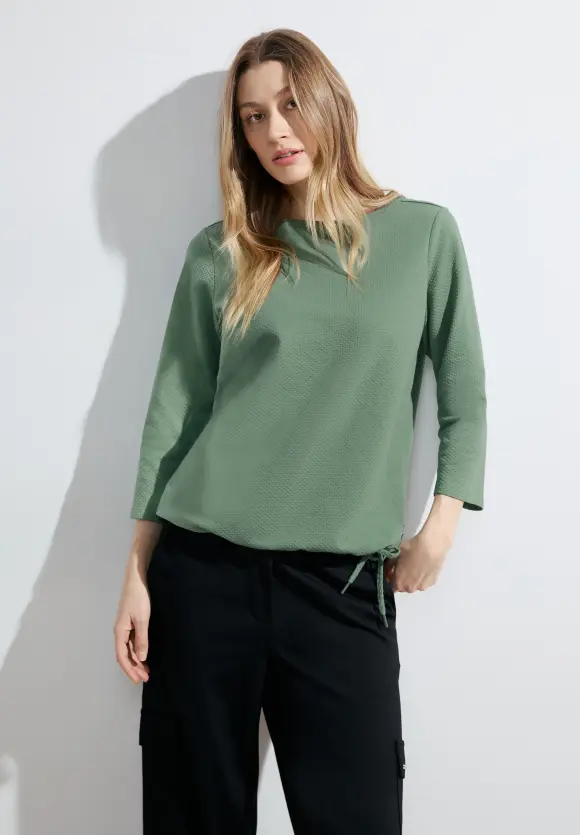 Struktur 3/4 Shirt - raw salvia green