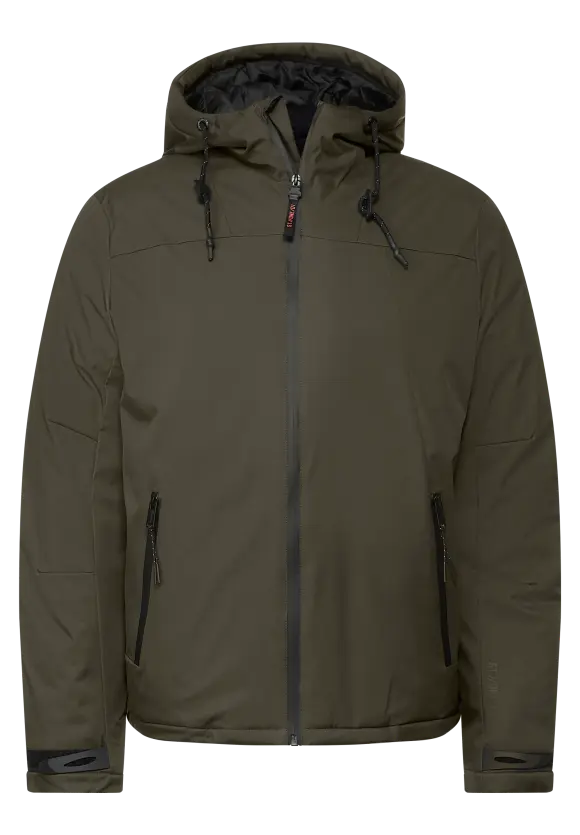 Sportive Jacke mit Kapuze - forest green