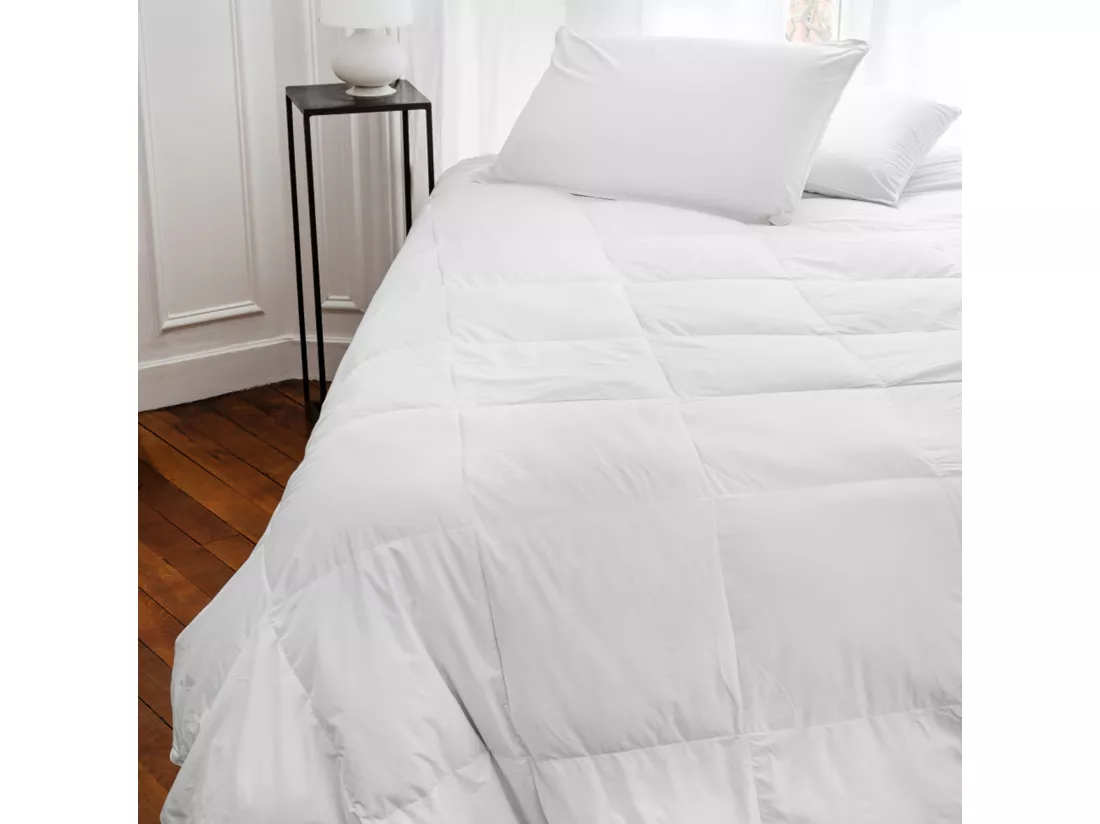 Couette tempérée 260x240 cm PLUMDOR garnissage naturel plumettes de canard 300 g/m2